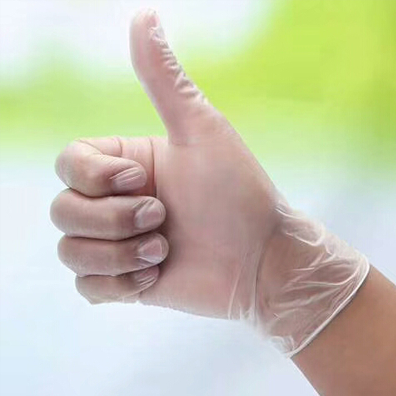 clear vinyl gloves