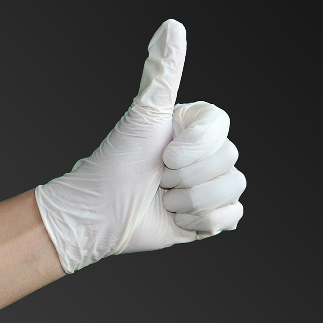White vinyl gloves